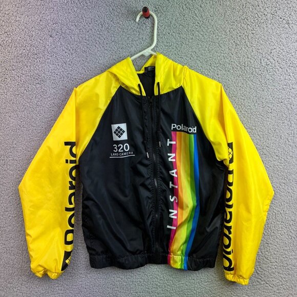 Polaroid Other - VINTAGE POLAROID 320 LAND CAMERA 90’S LIGHT HOODED JACKET ‎ SHELL BLACK SMALL